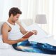 thumbnail image 5 of Balery A Wolf Barks Out A Window Pantalones de pijama para hombre, pijama ultraligero, pantalón de descanso-3X-Large, 5 of 6