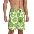 thumbnail image 2 of Fotbe Green Various Lemons Pantalones Cortos de Pijama para Hombre, Ropa de Dormir, Pantalones de Pijama Cortos para Hombre-XX-Large, 2 of 6