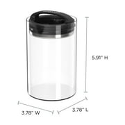Prepara Evak Compact Medium Vacuum Seal Food Storage Container, Black Rubberized Handle