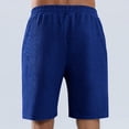 thumbnail image 5 of Mens Cargo Shorts Soild Color Casual Fashion Mens Shorts Elastic Waist Hiking Outdoors Athletic Shorts with Multi-Pocket for Summer Vacation, 5 of 7