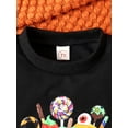 thumbnail image 4 of Wassery Infant Baby Halloween Costume 6M 12M 18M 24M Newborn Boys Girls Sweatshirt Romper Long Sleeve Pumpkin Lollipop Print Jumpsuits Toddler Fall Clothes, 4 of 7