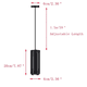 thumbnail image 2 of Lampara De Techo Led Colgante Moderna, Xtellar Negro Plateado, 2 of 3