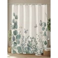 thumbnail image 4 of Shower Curtain Eucalyptus Leaf Shower Curtains for Bathroom, Waterproof Polyester Shower Curtain Set with Hooks, Extra Long 72" x 84" Butterfly, 4 of 6