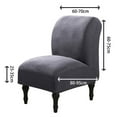 thumbnail image 7 of Chair Covers High Stretch Armless Chair Covers for Living Room Luxury Thick Velvet Chair Slipcovers Modern Furniture Protector with Elastic Bottom, Machine Washable, 7 of 7