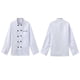 thumbnail image 3 of Blusa y camisa de manga larga con cuello alto para hombre, color liso, cruzada, manga larga, cuello alto, ventilada, resistente al aceite, blusa de poliéster para hombre, 3 of 3