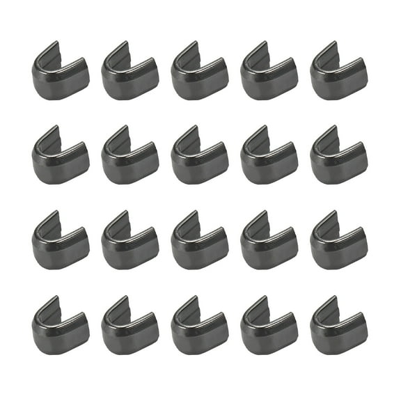 Uxcell Zipper Repair Kit, Zipper Slider Retainers #10 U Shape Top Stoppers Open-End Bottom Top Stops Fit for Bags Coats Jackets (20 Pack, Black)