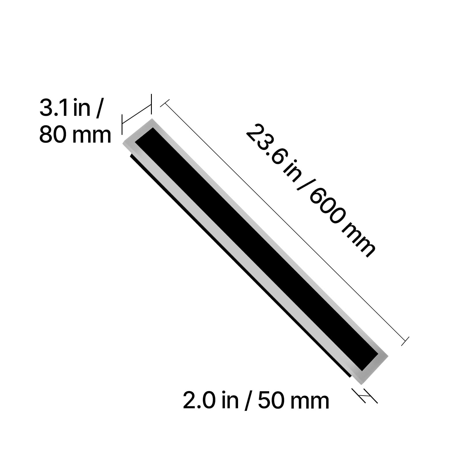 KFFKFF Outdoor Wall Lights, Set of 2, 23.6-Inch Modern Vertical Wall Sconce Fixtures, Adjustable 2700K-6000K, IP65 Waterproof and Rust-Resistant, Dimmable Exterior Lighting for Porch, Garage,and Home