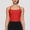 A1733 Red, variant on Tank Top for Women Square Neck Sleeveless Casual Athletic Racerback Halter Style Slim Fit Stretchy Soft Breathable Yoga Gym Workout Cropped Length Summer Tops
