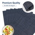 thumbnail image 5 of VCVCOO Placemats Set of 6 - Easy Clean Woven Vinyl Placemats for Dining Table, Indoor/Outdoor Place Mats, Washable PVC Table Mats, 5 of 12