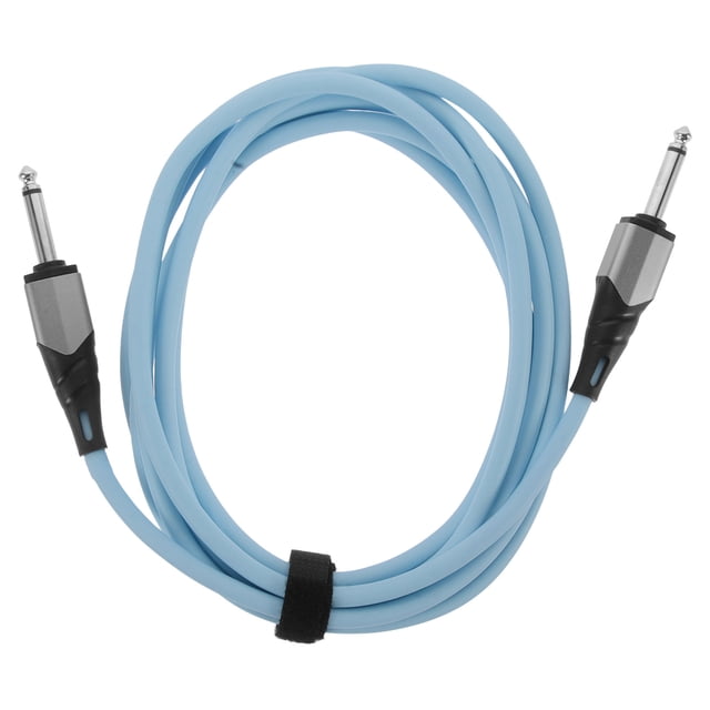 OULII Guitar Speaker Cable Electric Guitar Audio Cable Metal Sky-blue Audio Transmission 1Pack