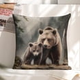 thumbnail image 6 of bear cub forest Linen toss pillowcase decoration pillowcase gifting preferred 18x18 inch cushion cover 4 sets sofa pillowcase sofa bedroom living room car, 6 of 8