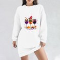thumbnail image 2 of Pisexur Robes de Noël pour Femmes, Robe Chandail en Molleton à Col Rond Imprimé Verres de Vin Tendance, Robe de Fête Décontractée à Manches Longues, Robe de Vacances de Noël Mini Robe, 2 of 4
