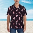 thumbnail image 4 of Balery Poodle Dog Print Men's Hawaiian Shirts Short Sleeve Beach Shirt Relaxed Fit Vacation Button Down Shirts-Medium, 4 of 9