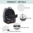 thumbnail image 4 of Colorful Game Controller Pattern Backpack for School,Schoolbag with Adjustable Shoulder Straps & Padded Back,15.3"x11"x6.7", 4 of 6
