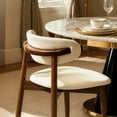 thumbnail image 3 of DyFun Dining Chair Set of 2, Upholstered Wooden Dining Chairs with Curved Back, Modern Fabric Kitchen Side Chairs, 3 of 10