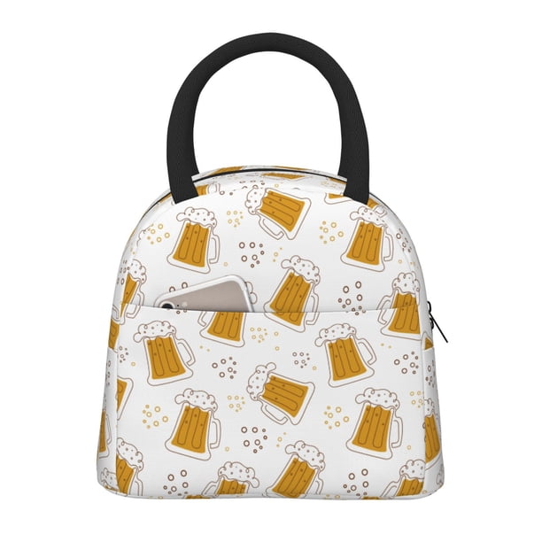 Balery Beer Bolsa de Almuerzo para Mujeres, Caja de Almuerzo, Bolsa de Almuerzo Pequeña Impermeable, Tote de Almuerzo Reutilizable con Gran Capacidad