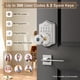 thumbnail image 2 of Cerradura de puerta con huella dactilar de 52 HZ, cerradura de puerta de entrada sin llave con código, guía de voz, teclado electrónico, cerraduras inteligentes para puerta principal, contraseña anti-, 2 of 5