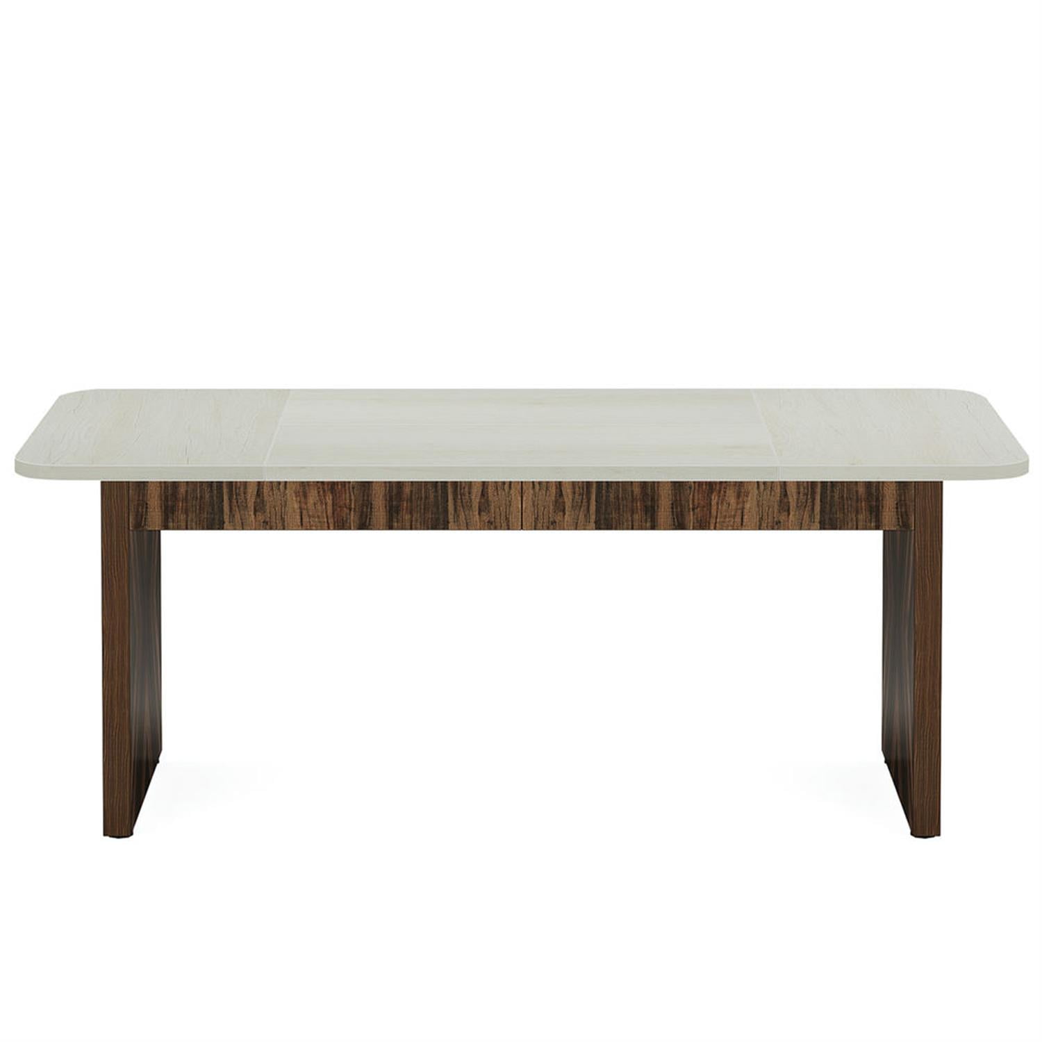 Demi Bonn 70" Wood Executive Computer Desk, Modern Duty Study Writing Gaming Table for Home Office, Rectangle Workstation, Brown