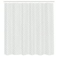 thumbnail image 2 of Ambesonne Damask Grey Shower Curtain, Abstract Floral Lattice, 69"Wx75"L, Pale Grey and White, 2 of 4