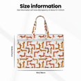 thumbnail image 3 of Salouo Dachshund Dog for Canvas Tote File Bag, Tote Bag With Zipper Business Briefcase Document Bag with Handle A4 File Organizer Laptop Bag for Travel & Work, 3 of 8