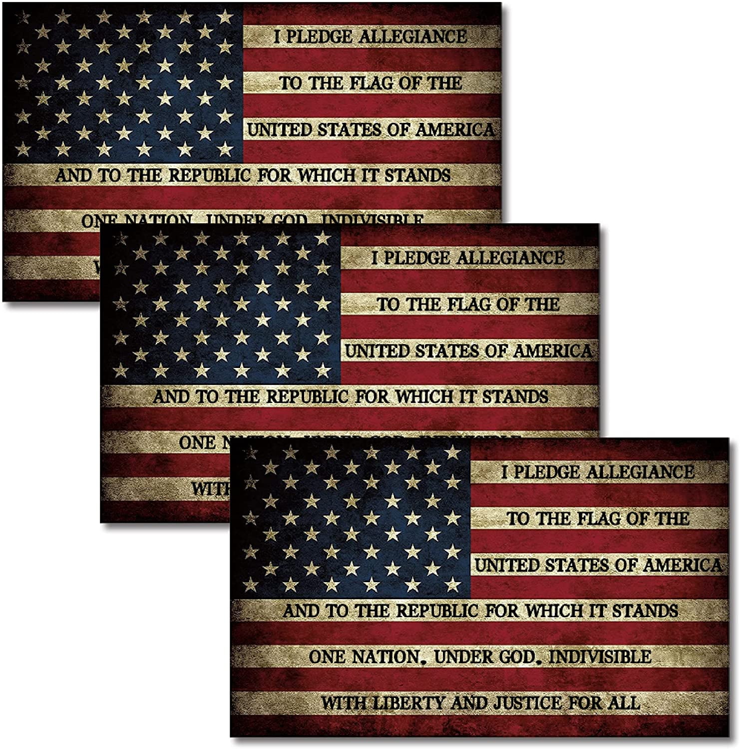 Lot of 20 USA United States of America Flag Sticker 4" x 2.5" God Bless America 