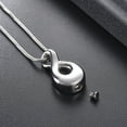 thumbnail image 3 of Cremation Urn Necklace for Ashes Stainless Steel Memorial Ash Pendant Keepsake Jewelry for Mom/Dad/Sister/Brother/Grandparents, 3 of 7