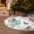 thumbnail image 6 of Kdxio Music Lover Dinosaur Print Christmas Tree Skirt Christmas Xmas Tree Skirts Mat for New Year Holiday Christmas Party Decorations-48", 6 of 7
