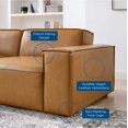 thumbnail image 4 of Sectional Sofa Set, Faux Vegan Leather, Tan, Modern Contemporary Urban Design, Living Lounge Room Hotel Lobby Hospitality, 4 of 10