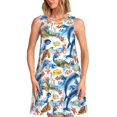 thumbnail image 1 of Fotbe Marine Animals Vestido de Verano sin Mangas para Mujer – Vestido Midi Línea A, Estilo Camiseta Floral, Vestido Playero Casual y Fluido, 1 of 7