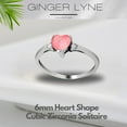 thumbnail image 2 of Shelly Engagement Promise Ring for Women Heart Pink Opal Sterling Silver by Ginger Lyne, 2 of 5