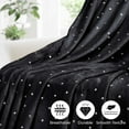 thumbnail image 4 of Superior Fleece Plush Fluffy Soft Blanket, Polka Dot Black, Throw, 4 of 9