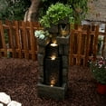 thumbnail image 6 of 42.72" H Modern Stacking Bricks Water Fountain Outdoor Cascading Waterfall Fountains with Led Lights for Gardens Landscaping Patios Balconies and Lawns Decor for Outside, 6 of 6