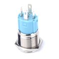thumbnail image 4 of Interruptor de botón pulsador de 16 mm Sharpla acero inoxidable 12V Blanco Con luz LED, 4 of 7