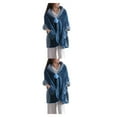 thumbnail image 1 of Transemion Restez au Chaud avec une Veste de Lit en Polaire Douce avec Poches Polyester Chaud et Confortable Bleu 2Set, 1 of 6