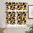 thumbnail image 3 of Animal Skin Theme Window Treatments Valance Curtains,Western Farm Cowhide Sunflower Print Teenage Kids Bedroom Living Room Kitchen Decorative Valance, 3 of 5