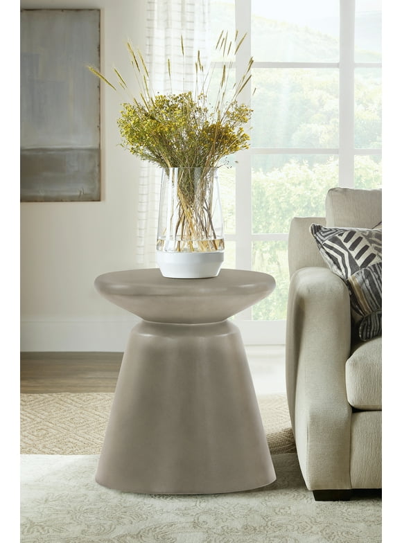concrete end table with drawer