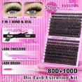 thumbnail image 2 of Kit de extensión de pestañas FANXITON Volume Thick Lash Clusters, 2 of 8