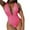 Hot Pink, variant on WREESH Womens One Piece Swimsuit Solid Color Swim Suits Set Swimsuit Filled Bra Swimwear Beachwear Sleeveless Bathing Suits Hot Pink