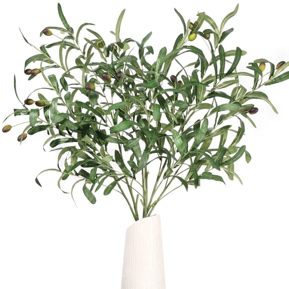 Scidweet Artificial Plants Olive Branch, 4 Pcs 39" Faux Fake Greenery Plants with Olive Fruit and Stems for Vase Indoor Table Office Room Home Decor