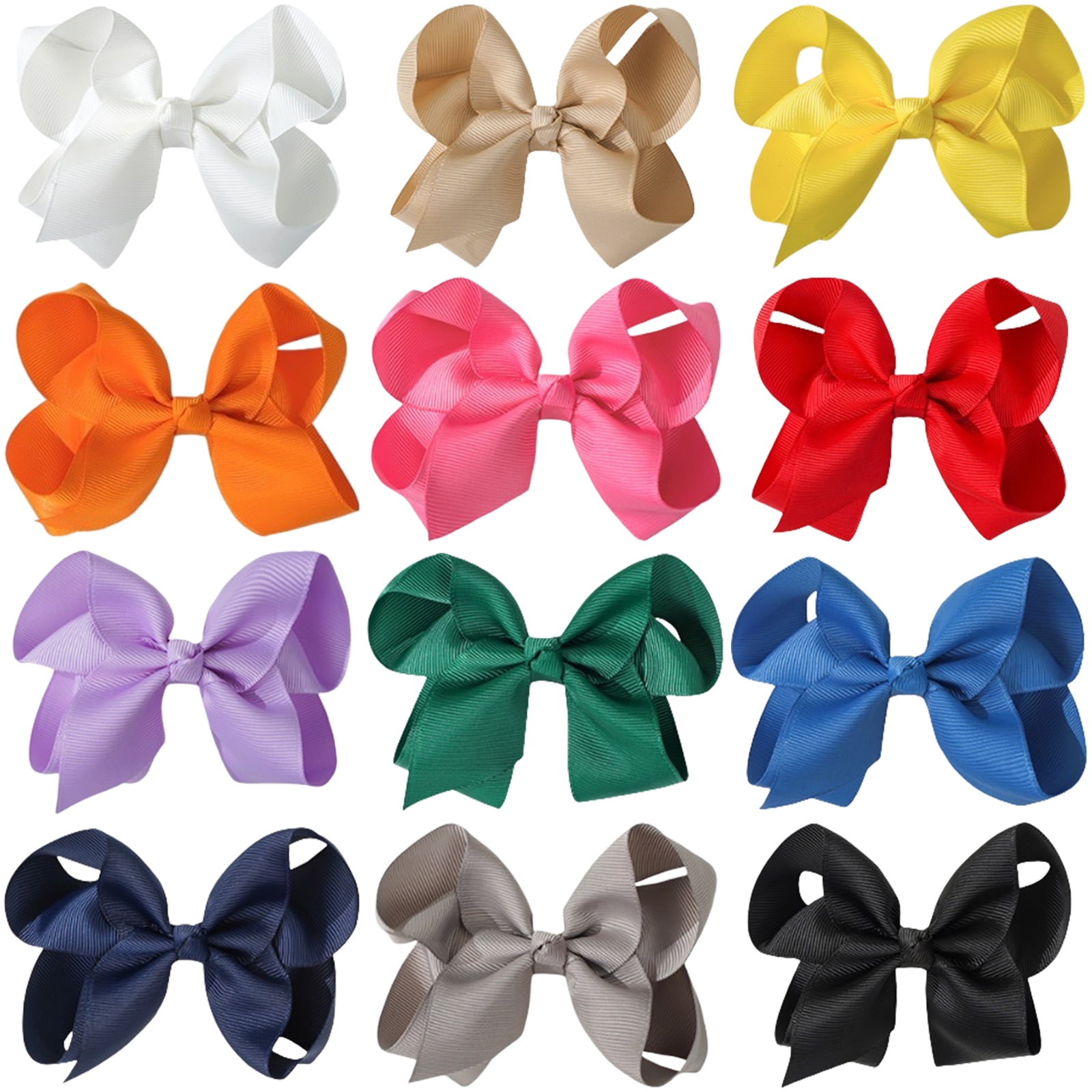 JoyBowie 36Pcs 4.5 Inch Large Grosgrain Hair Bows with Alligator Clips for Girls Teens