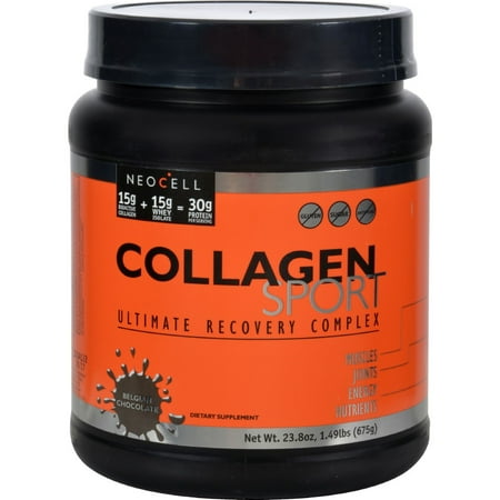NeoCell Collagen Sport Whey Isolate Complex, Belgian Chocolate, 23.84 Ounce