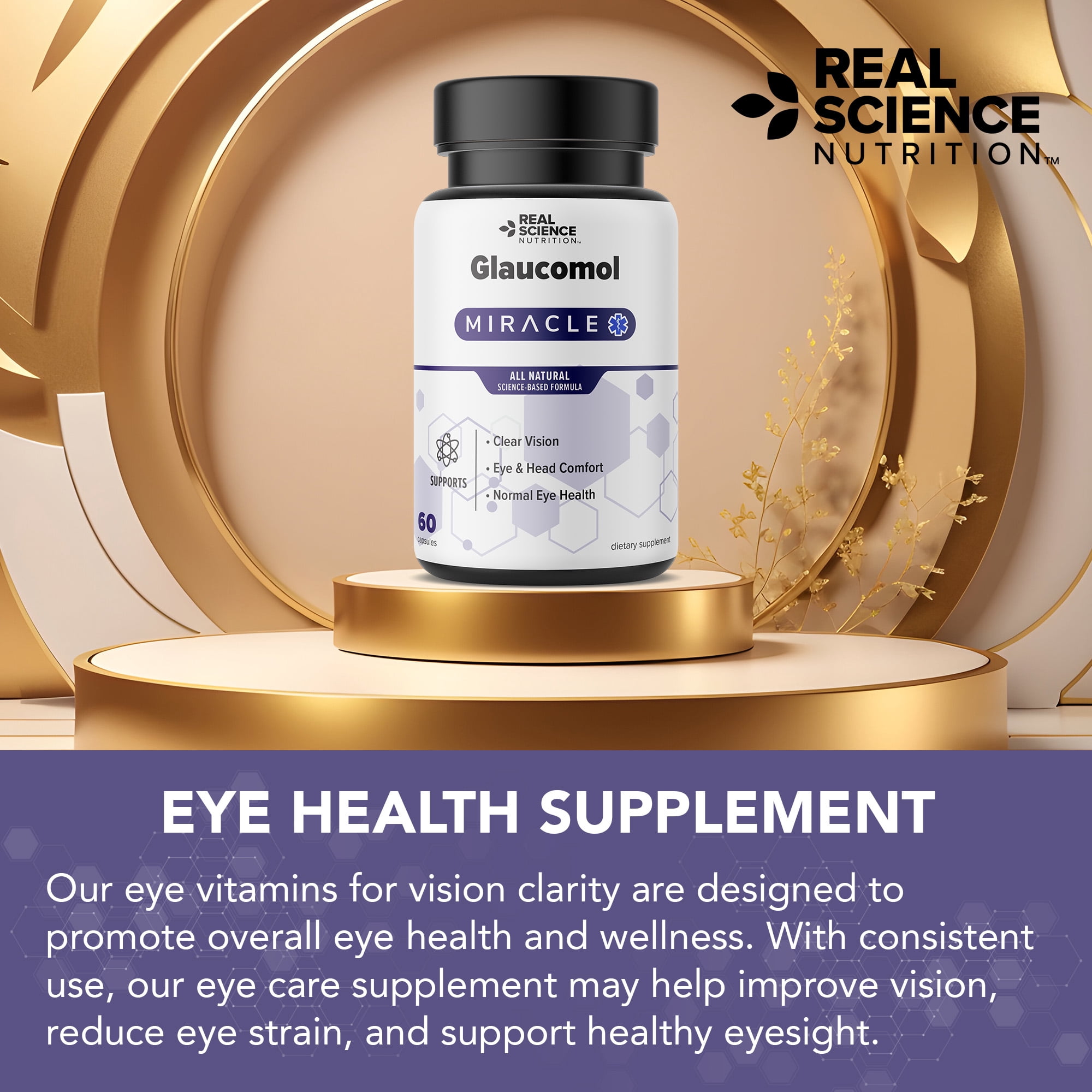 Glaucomanol Miracle - An All Natural Supplement - Vitamins For Vision Clarity, Vision Support Supplement, and Eye Health