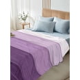 thumbnail image 5 of Purple Ombre Flat Sheets Only Twin XL Size, Soft Breathable Bed Top Sheets for Mattress, Farmhouse Vintage Wooden Striped Luxury Bedding Flat Sheets for Home Hotel Bedroom Bed Protection, 5 of 9