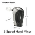 thumbnail image 7 of Hamilton Beach 6-Speed Electric Hand Mixer with QuickBurst, Bowl Rest, Storage Case & 3 Attachments, Black & Stainless, 7 of 7