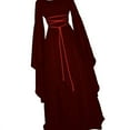 thumbnail image 4 of Costume Maxi à Manches Longues pour Femmes, Col Rond, Ceinture d'Halloween, Costume de Cosplay d'Halloween, 4 of 5