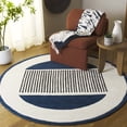 thumbnail image 2 of SAFAVIEH Rodeo Drive Gertrude Abstract Area Rug, Ivory/Navy, 6' x 6' Round, 2 of 10