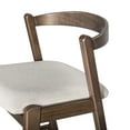 thumbnail image 4 of Christopher Knight Home 30" Counter Height Bar Stools, Wood Frame, Dark Brown Finish + Beige Cushion, Set of 2, 4 of 8
