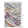 thumbnail image 2 of 7â€™ x 10â€™ Blue and Gold Zebra Pattern Area Rug, 2 of 7