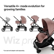 Mompush Wiz Pro 2-in-1 Baby Stroller with Bassinet Mode, Full-Size All-Terrain Premium Stroller from Newborn to Toddler, Pink, 23.8LB, Unisex