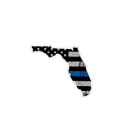 - Florida State (V1) Thin Blue Line Vinyl Decal Sticker Car/Truck Laptop/Netbook Window